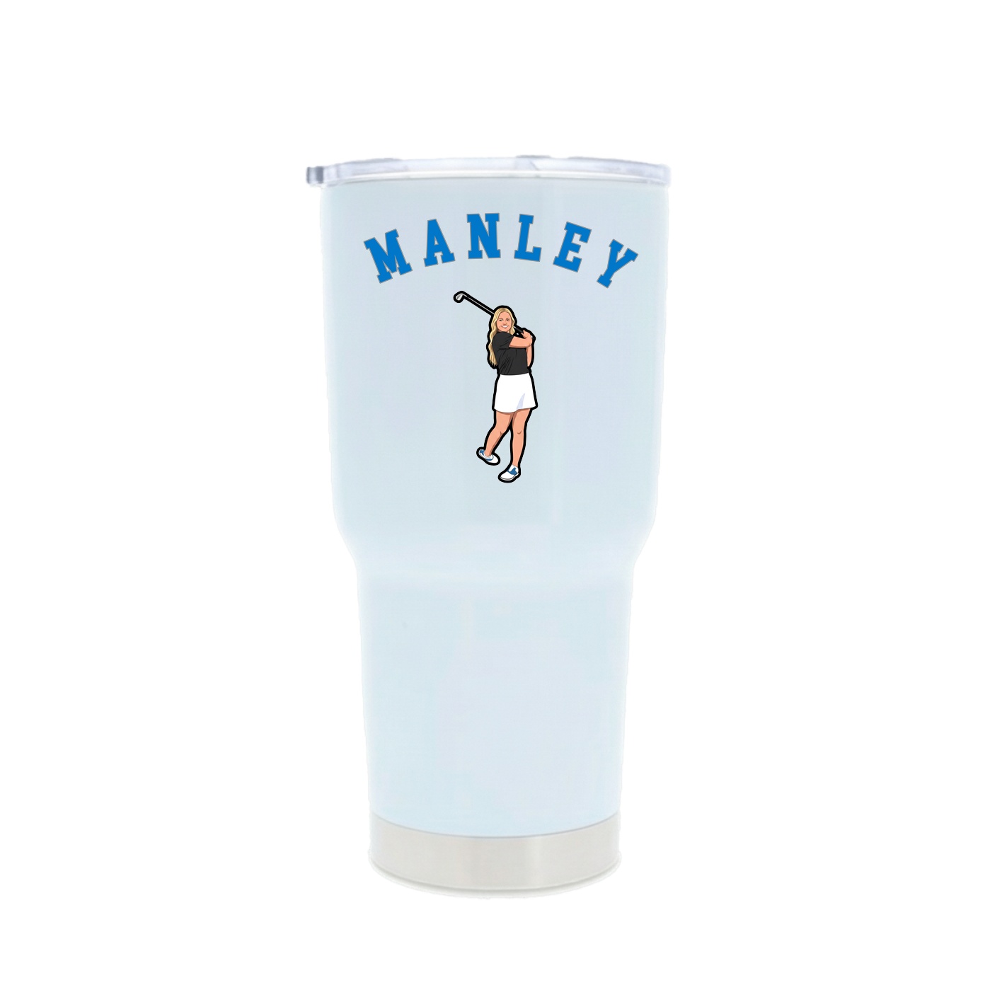 30oz Stainless Steel Tumbler — Shirsey Arch in White