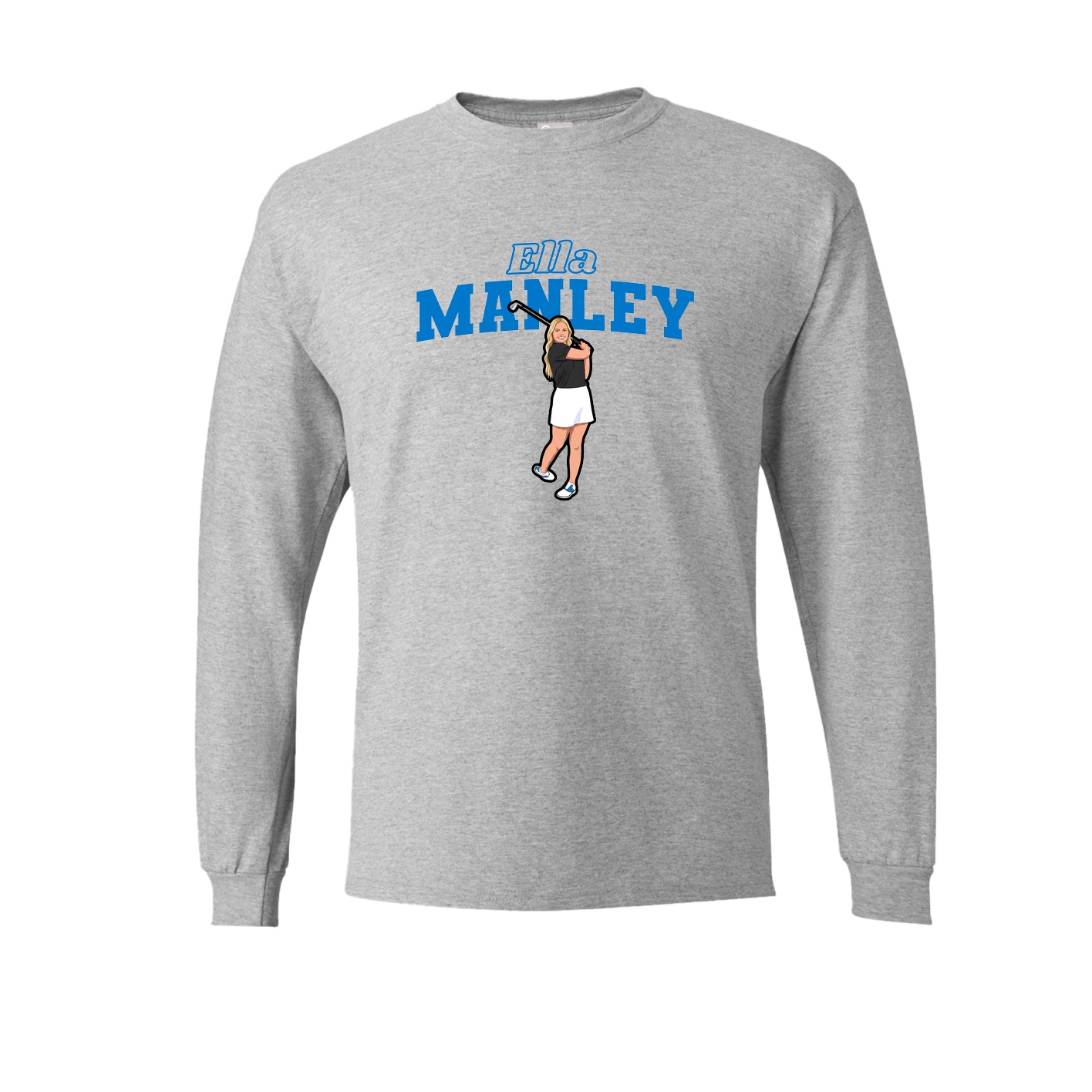 Long Sleeve Tee — Name Arch in Grey