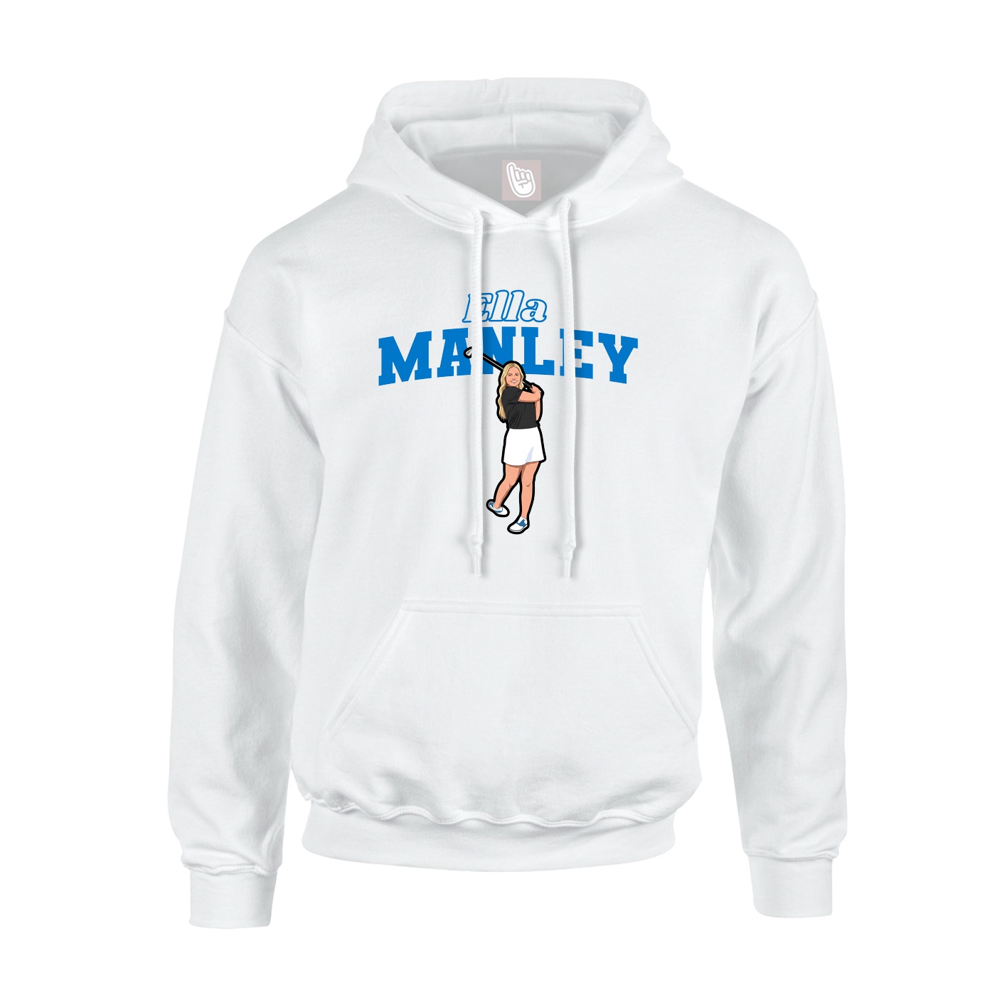 Hoodie — Name Arch in White