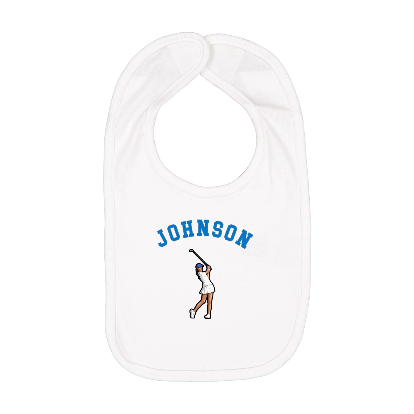 Infant Bib — Shirsey Arch in White