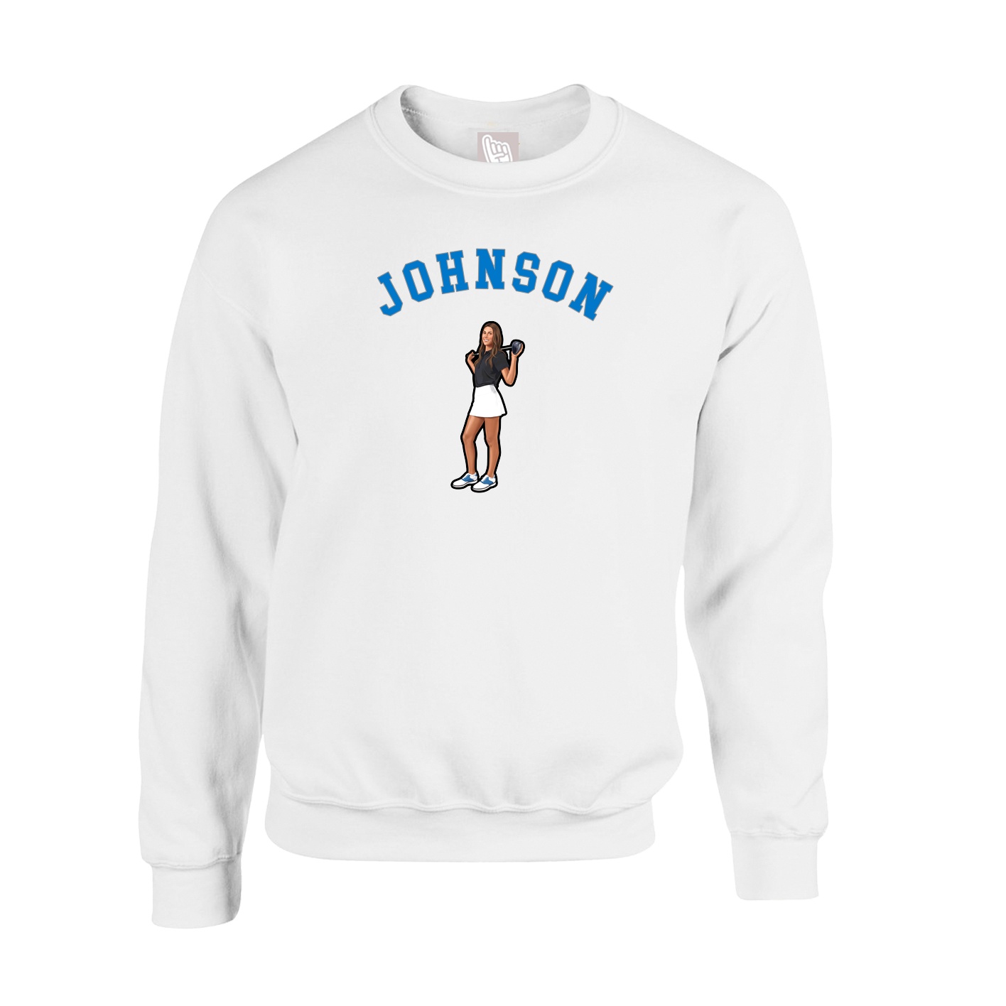 Fleece Crew — Shirsey Arch in White