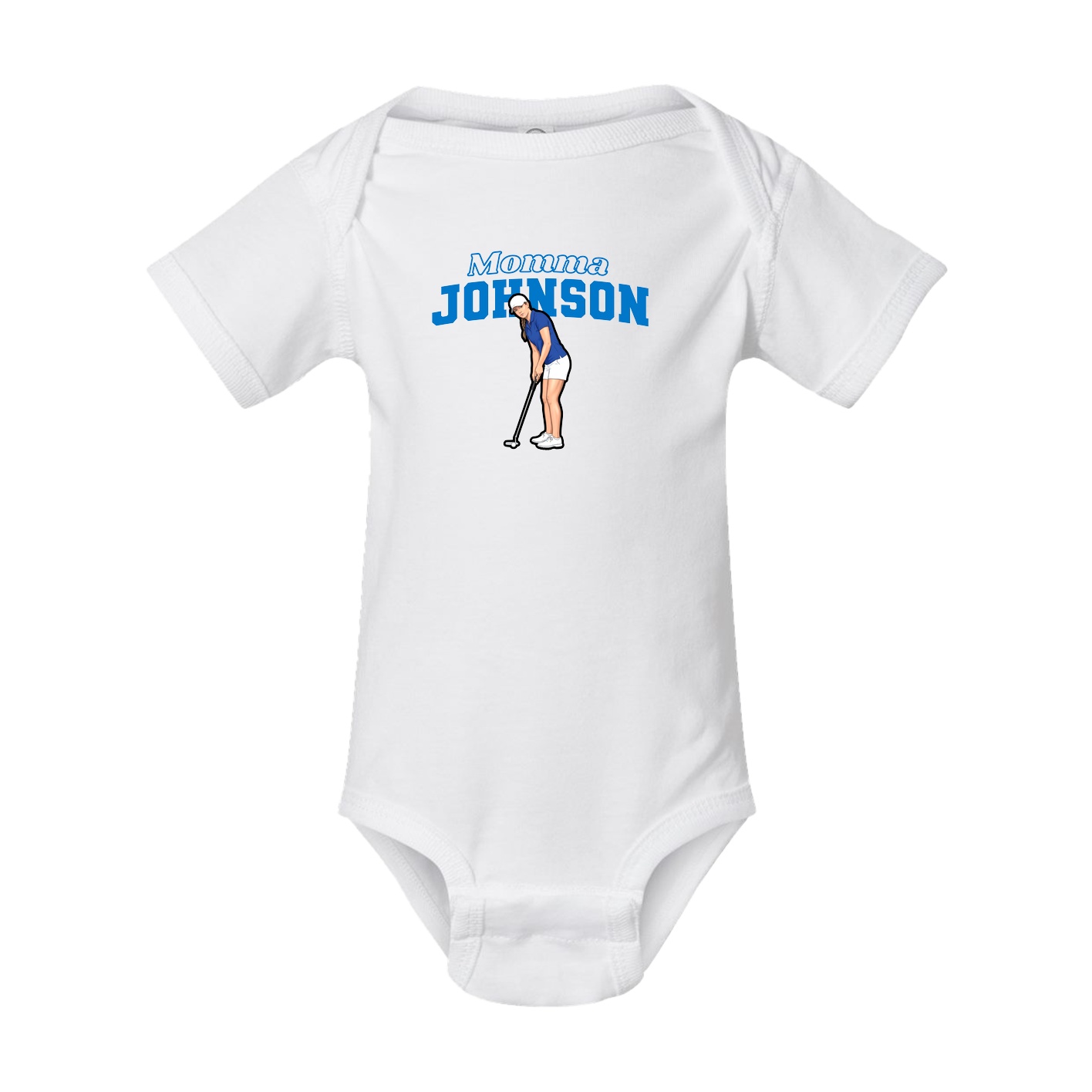 Baby Onesie — Mothers Day Block in White