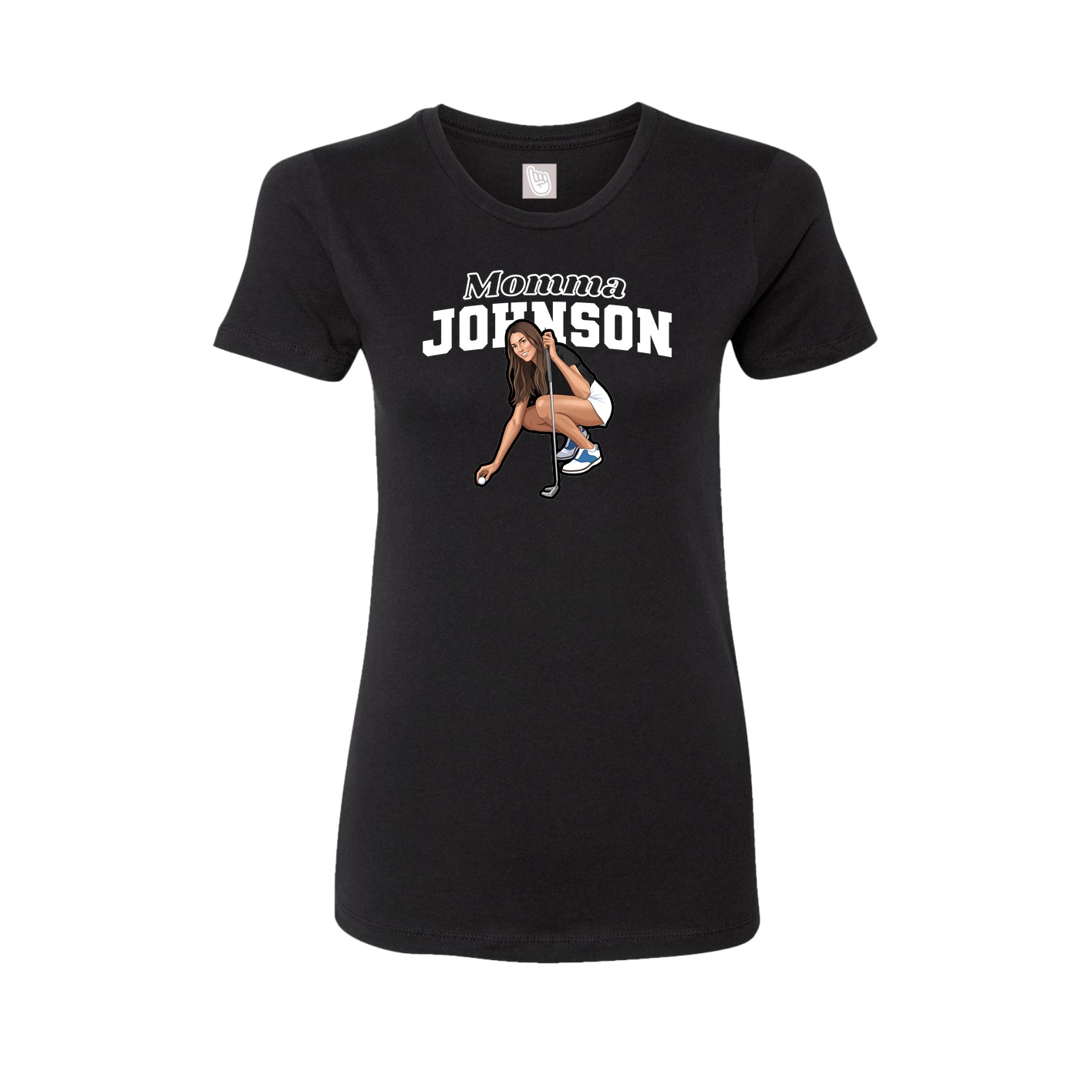 Womens Tee — Mothers Day Block in Black