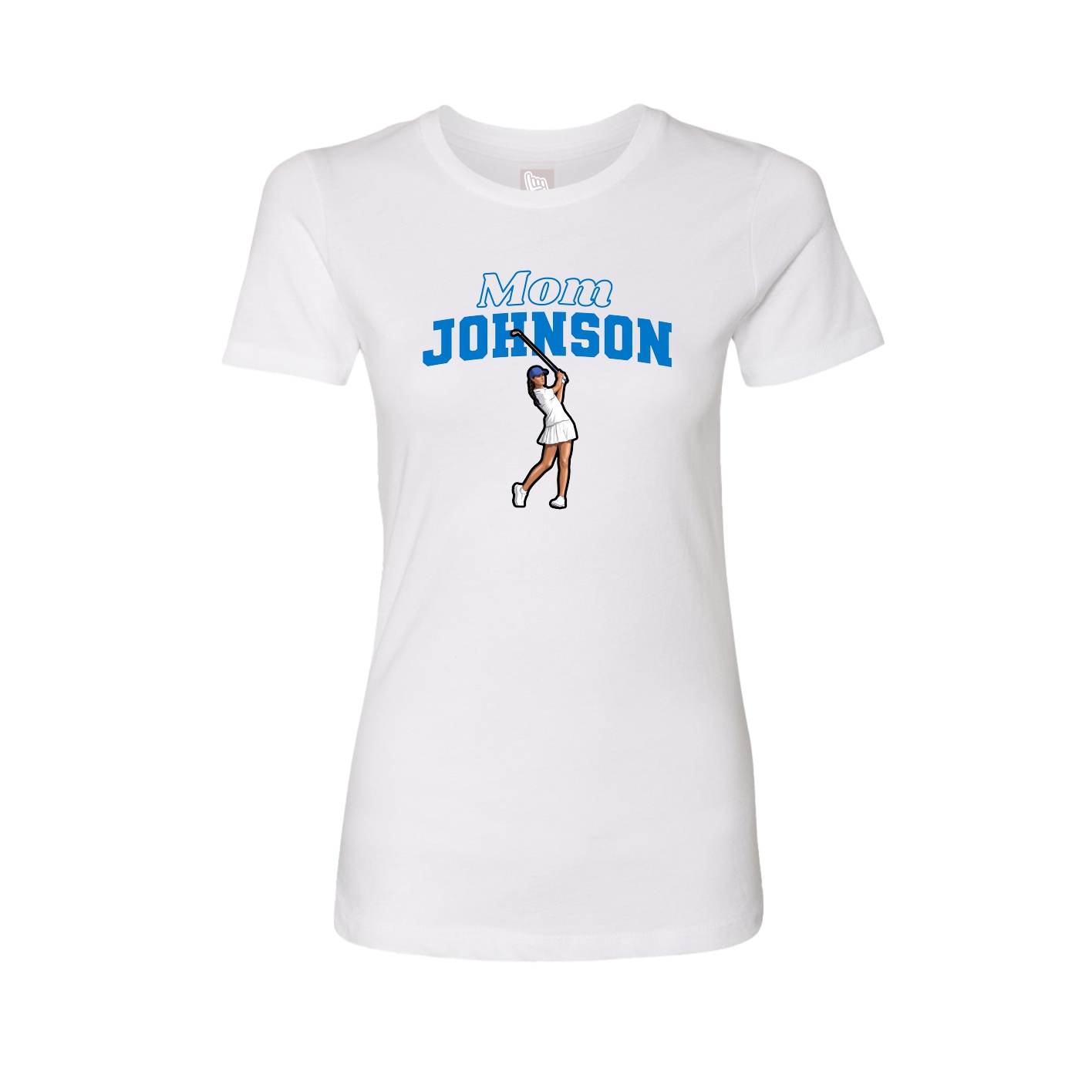 Womens Tee — Mothers Day Block in White