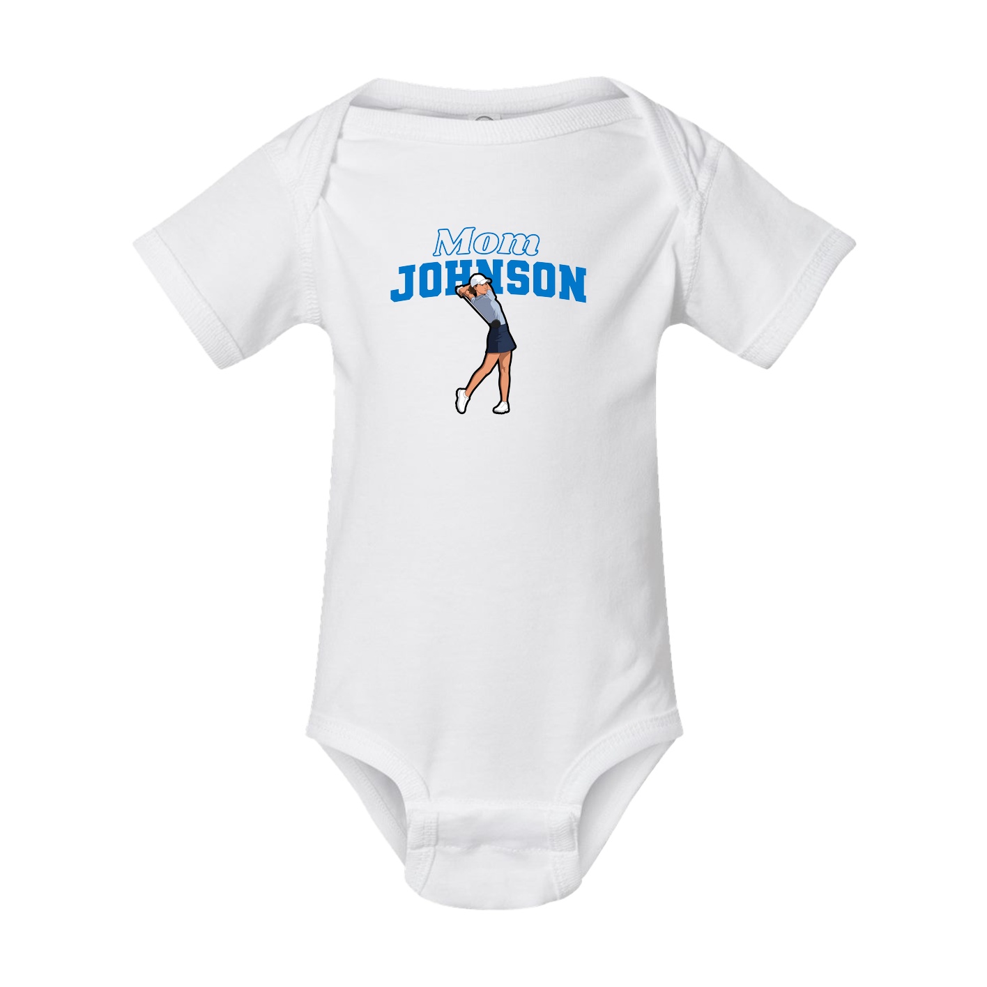 Baby Onesie — Mothers Day Block in White