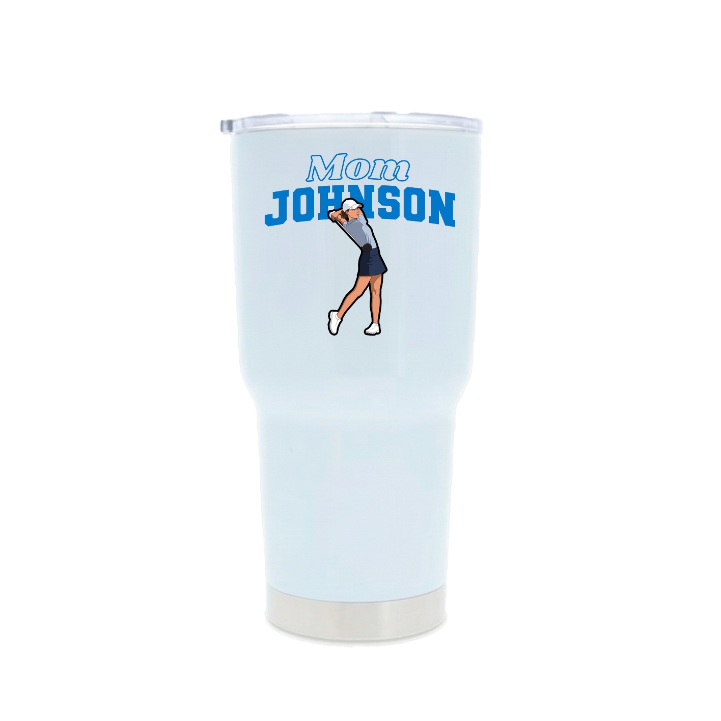 30oz Stainless Steel Tumbler — Mothers Day Block in White