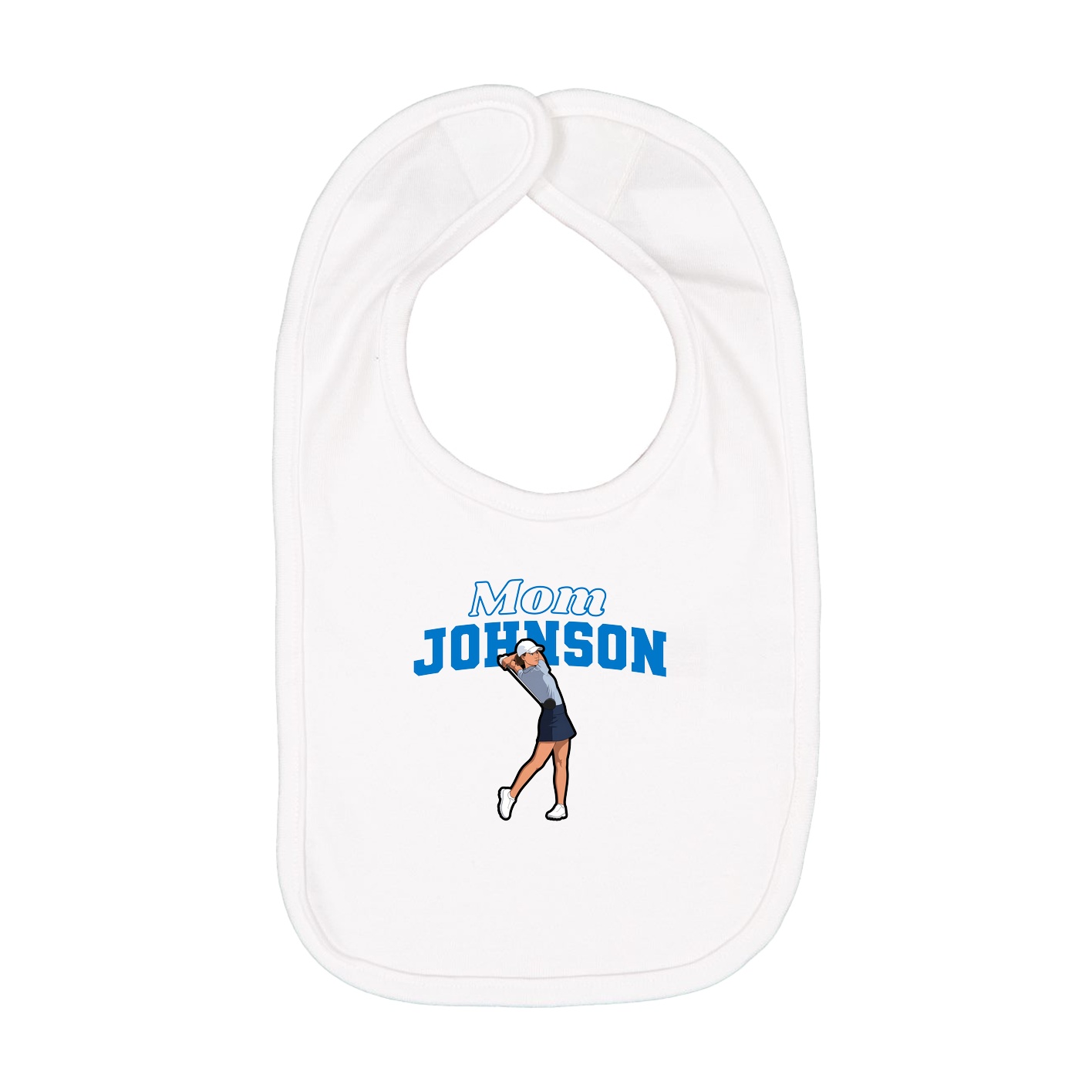 Infant Bib — Mothers Day Block in White