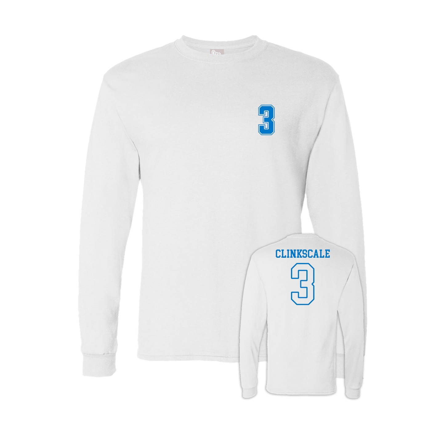 Long Sleeve Tee — Chest Back in White