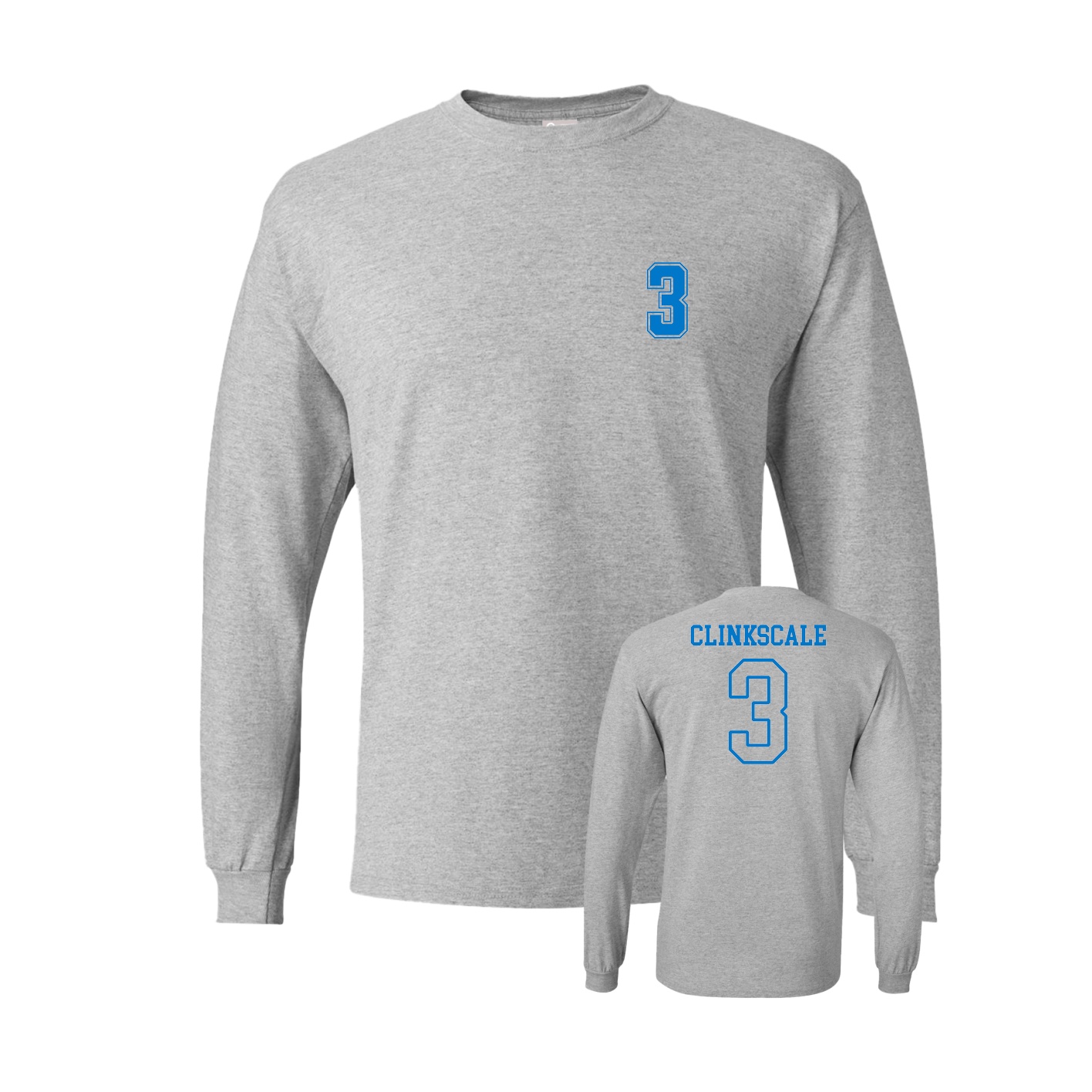 Long Sleeve Tee — Chest Back in Grey