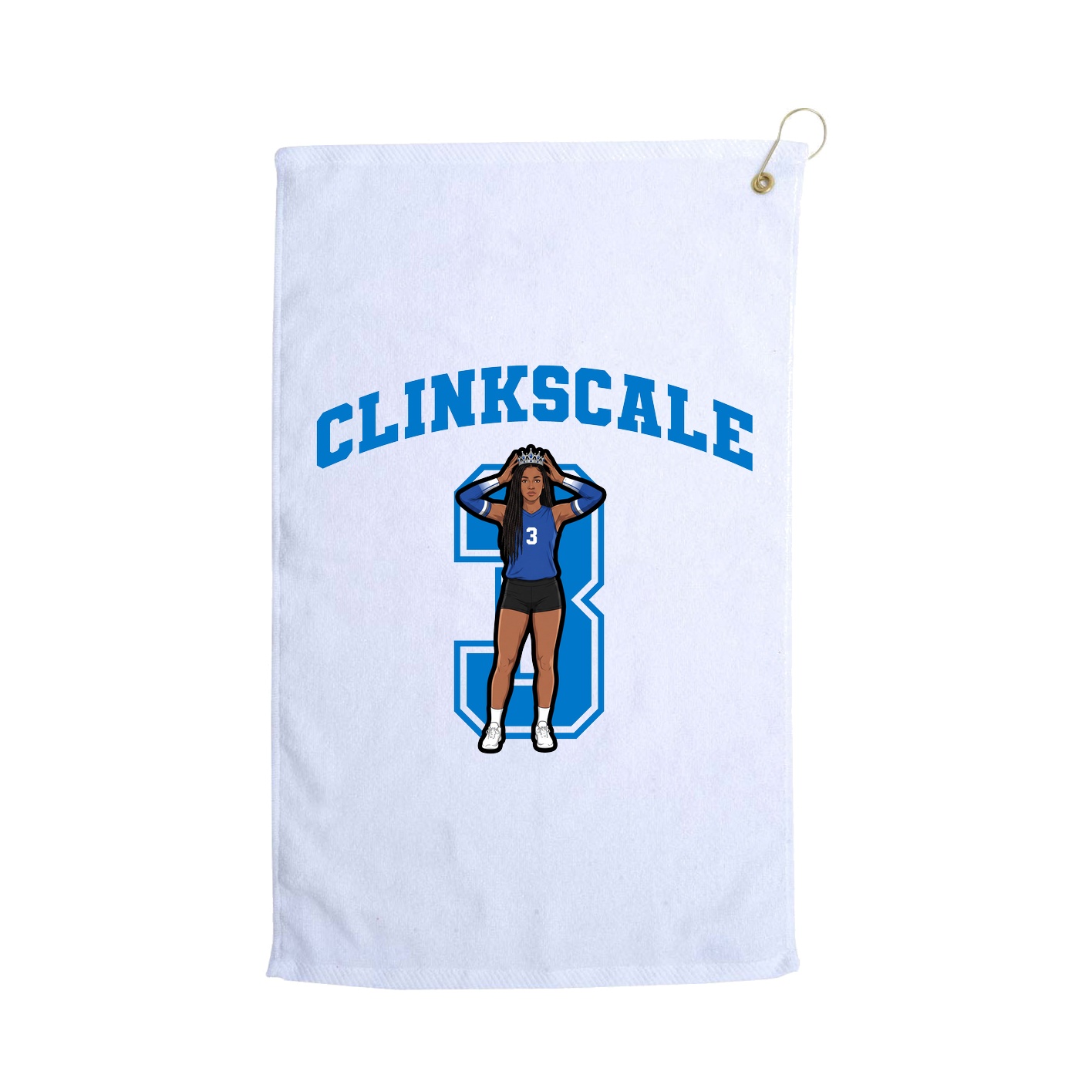 Golf Towel — Number in White