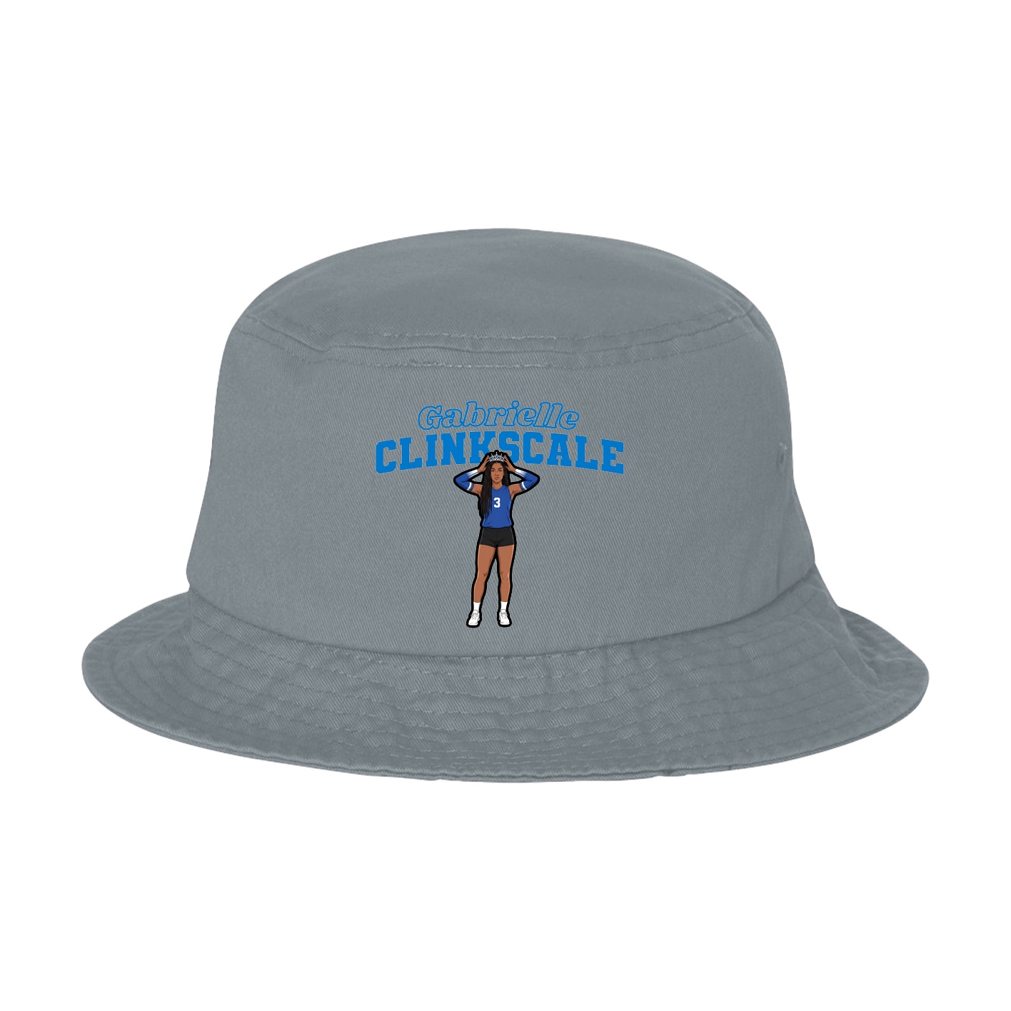 Bucket Cap — Name Arch in Grey