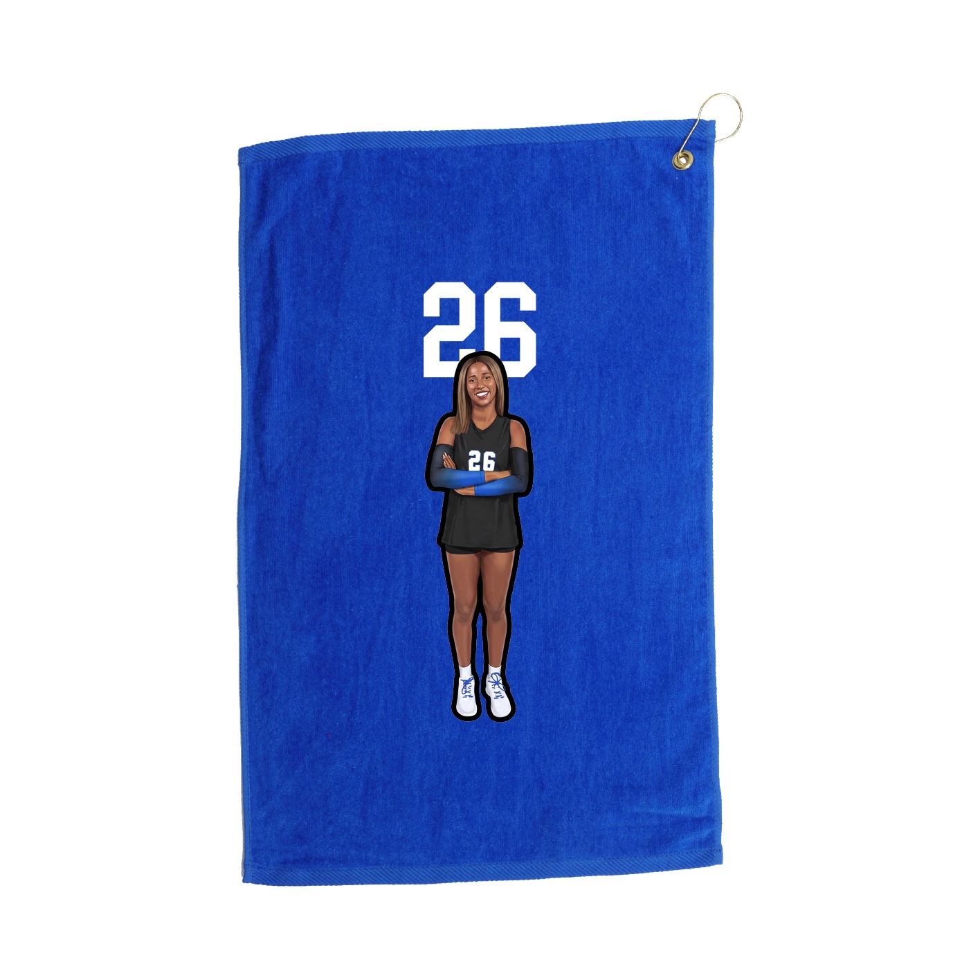Golf Towel — Number Top in Royal