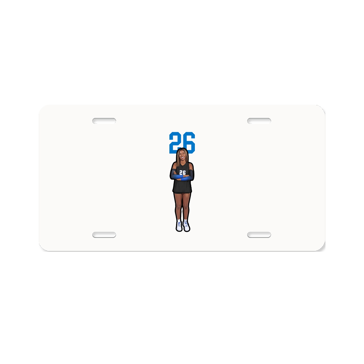License Plate — Number Top in Classic