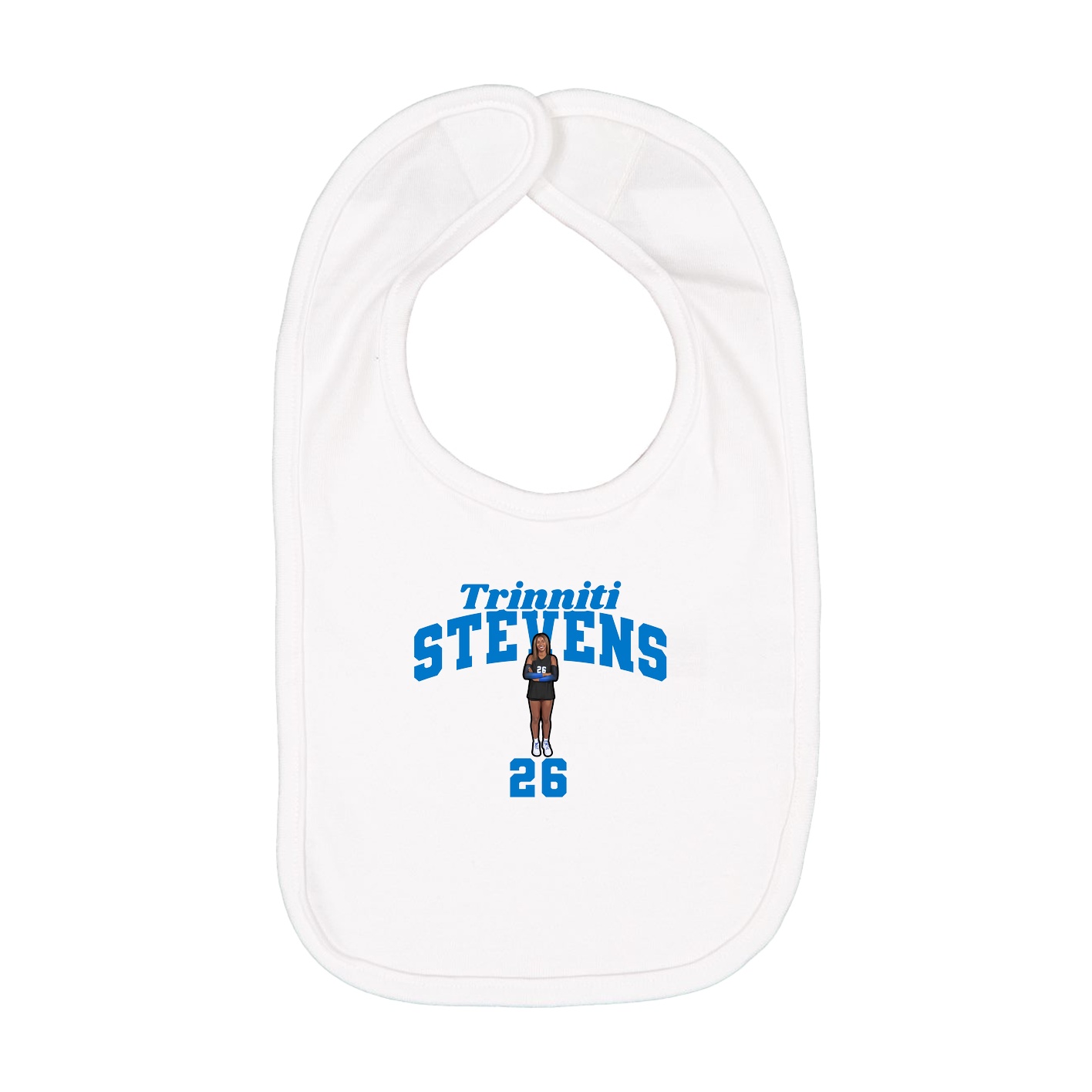 Infant Bib — Signature Arch in White