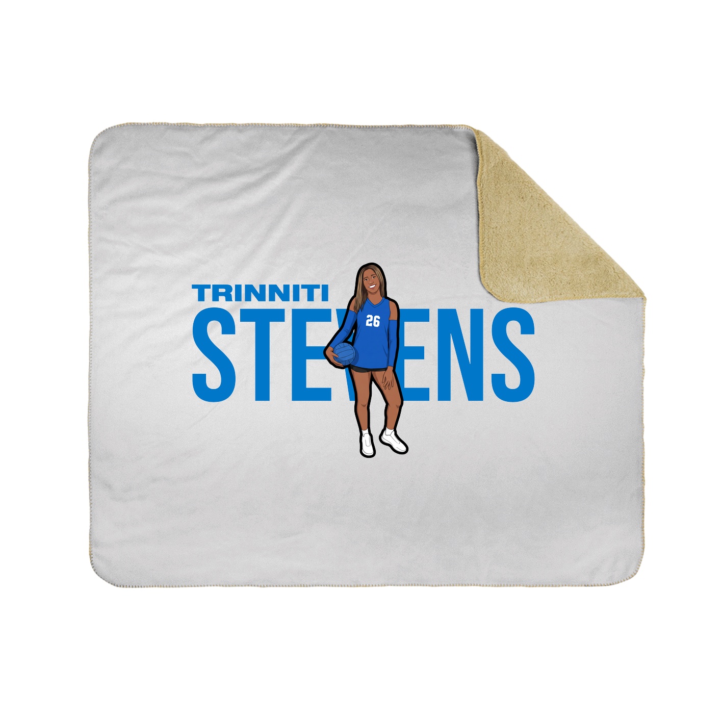Throw Blanket — Player Name in White