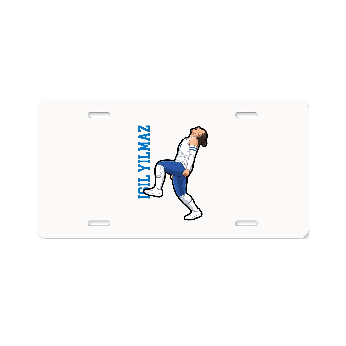 License Plate — Name Vertical in Classic