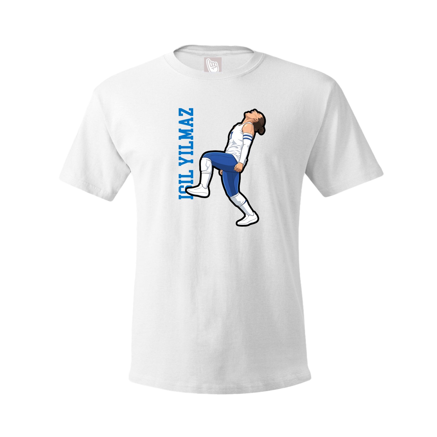 Youth Tee — Name Vertical in White