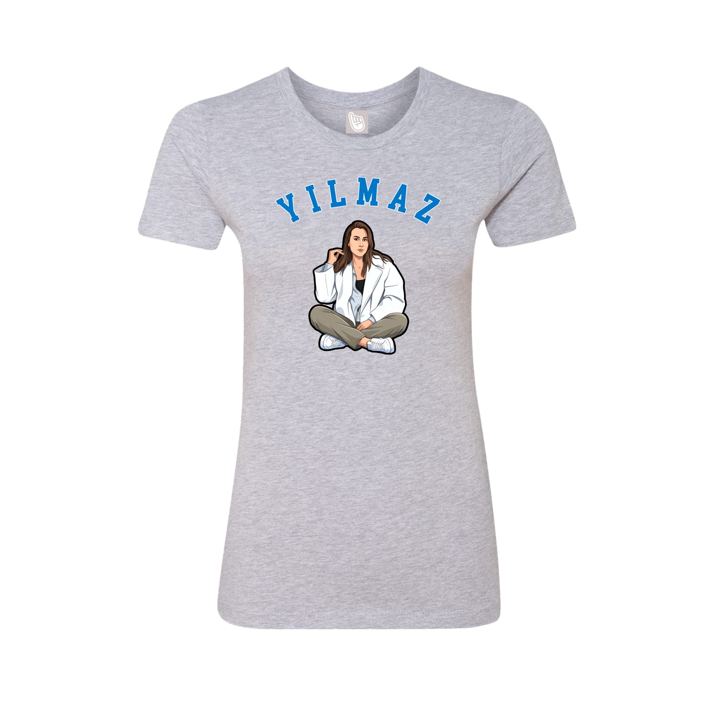 Fitted Women's Tee — Shirsey Arch in Grey