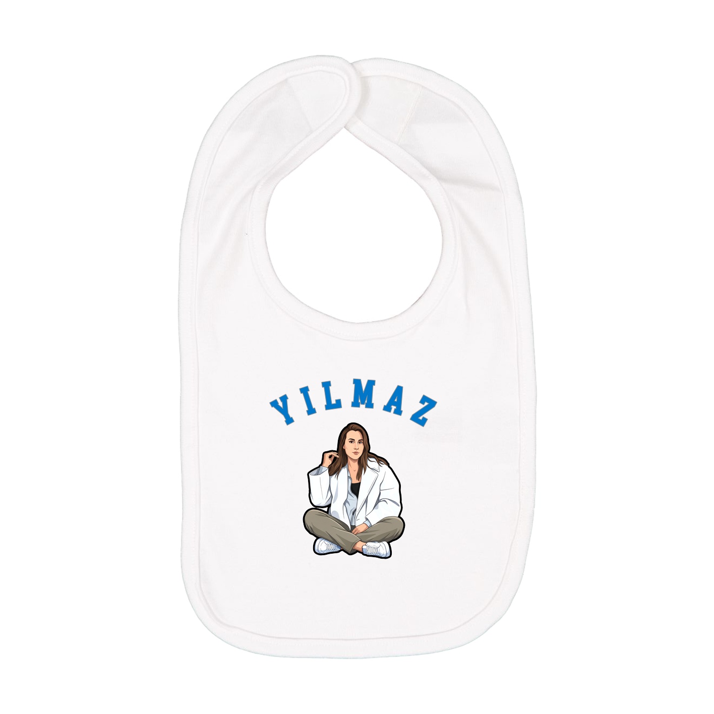 Infant Bib — Shirsey Arch in White