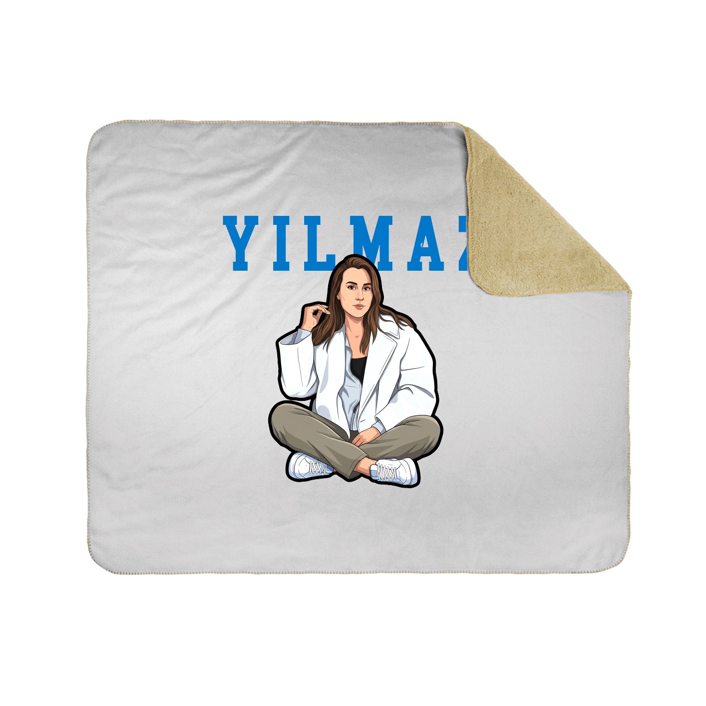 Throw Blanket — Shirsey in White