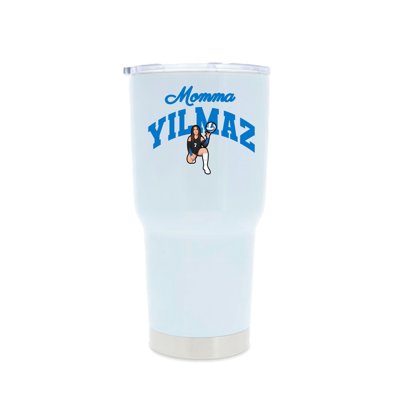 30oz Stainless Steel Tumbler — Mothers Day Arch in White