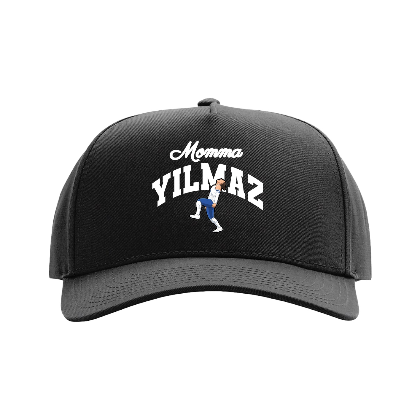 Full Fabric Five-Panel Champ Cap — Mothers Day Arch in Black