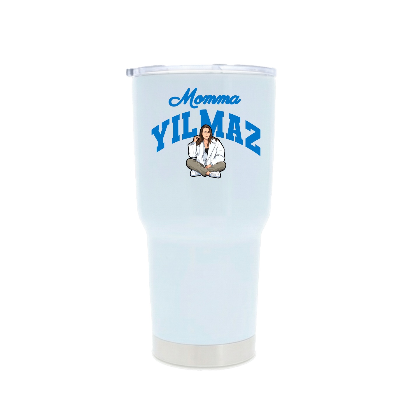 30oz Stainless Steel Tumbler — Mothers Day Arch in White