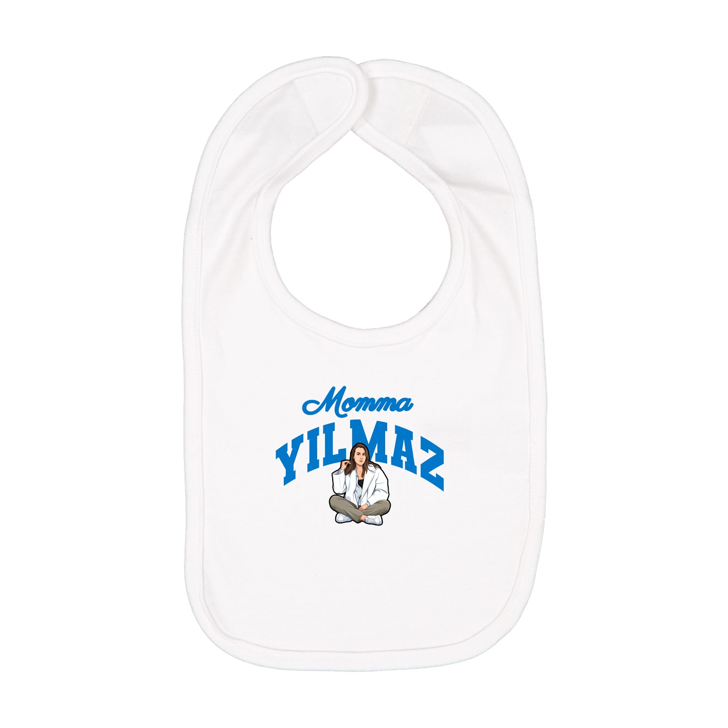 Infant Bib — Mothers Day Arch in White