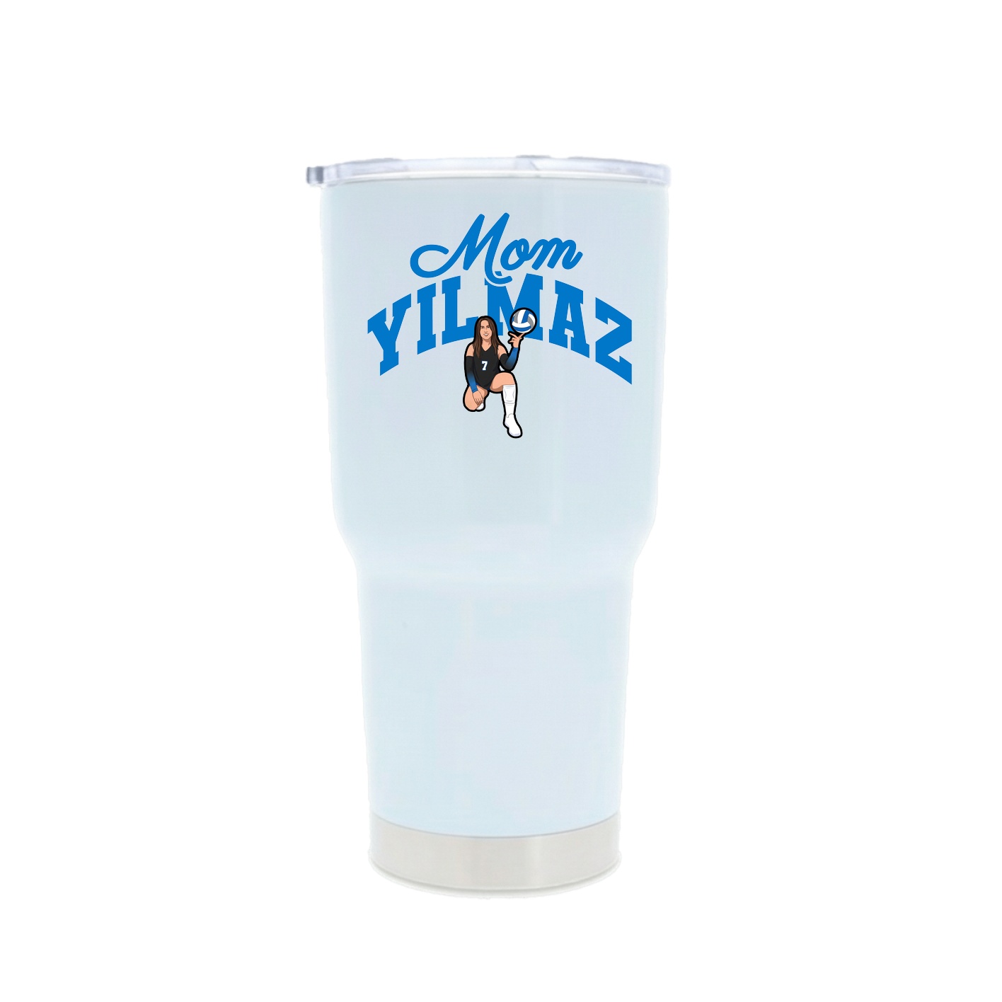 30oz Stainless Steel Tumbler — Mothers Day Arch in White