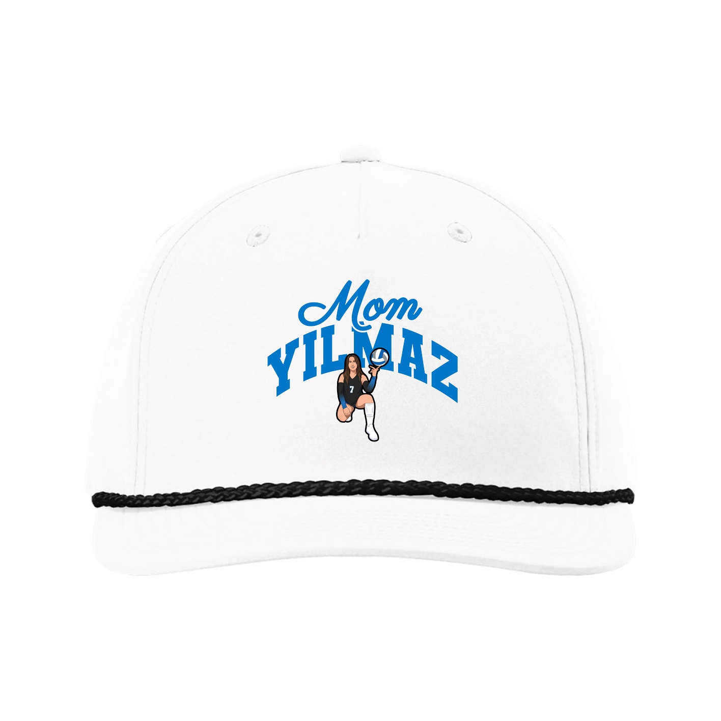 Five-Panel Classic Rope Cap — Mothers Day Arch in White