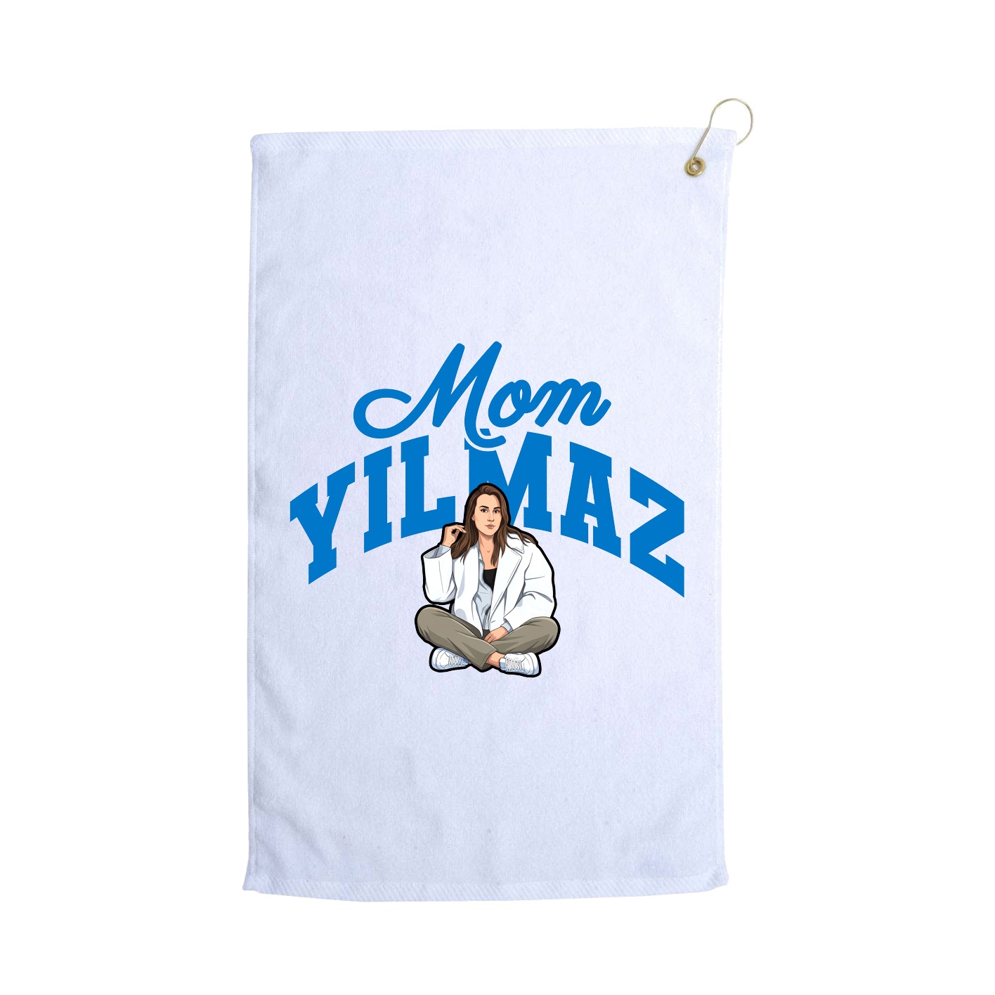 Golf Towel — Mothers Day Arch in White
