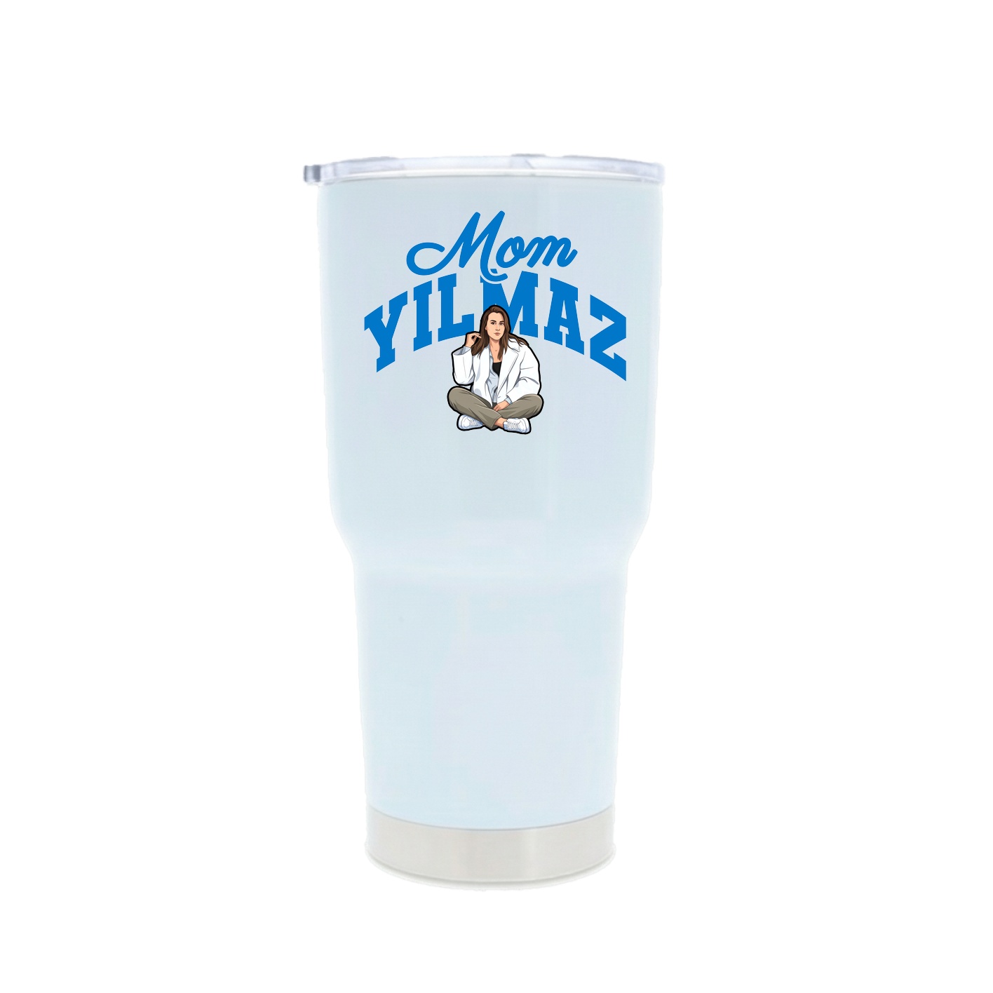 30oz Stainless Steel Tumbler — Mothers Day Arch in White