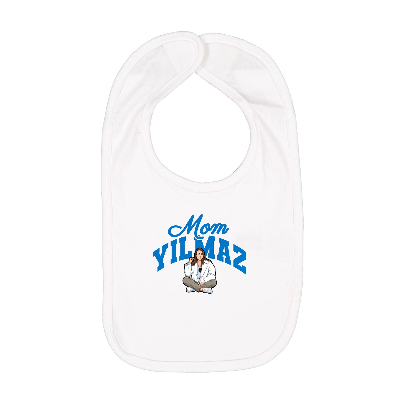 Infant Bib — Mothers Day Arch in White