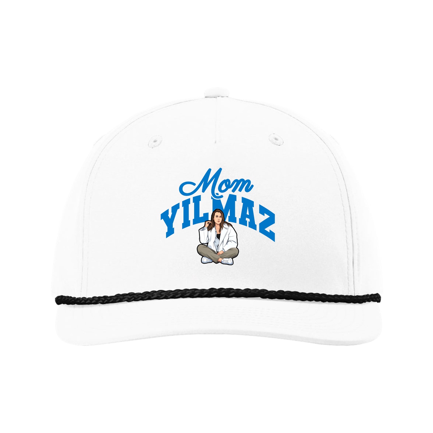 Five-Panel Classic Rope Cap — Mothers Day Arch in White