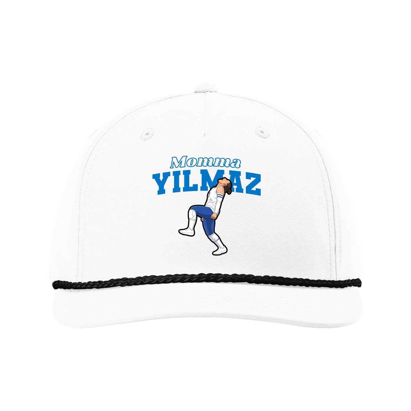 Five-Panel Classic Rope Cap — Mothers Day Block in White