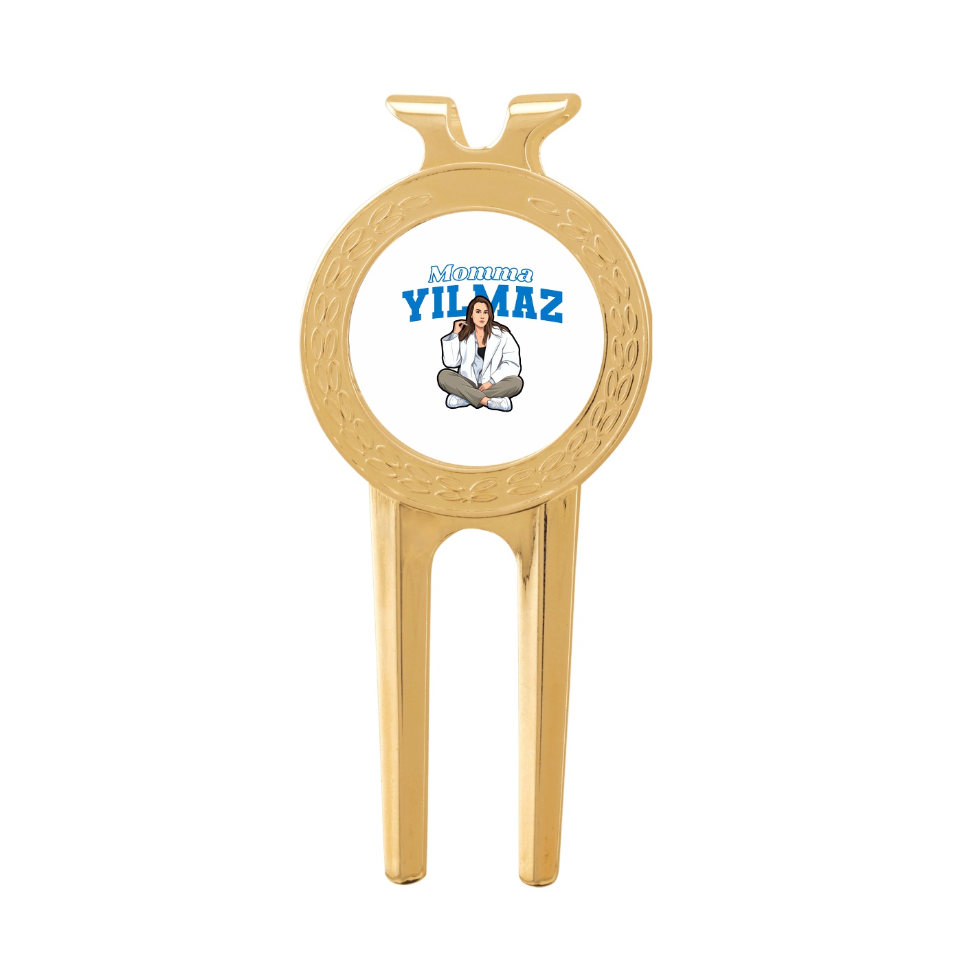 Divot Tool with Ball Marker — Mothers Day Block in Classic