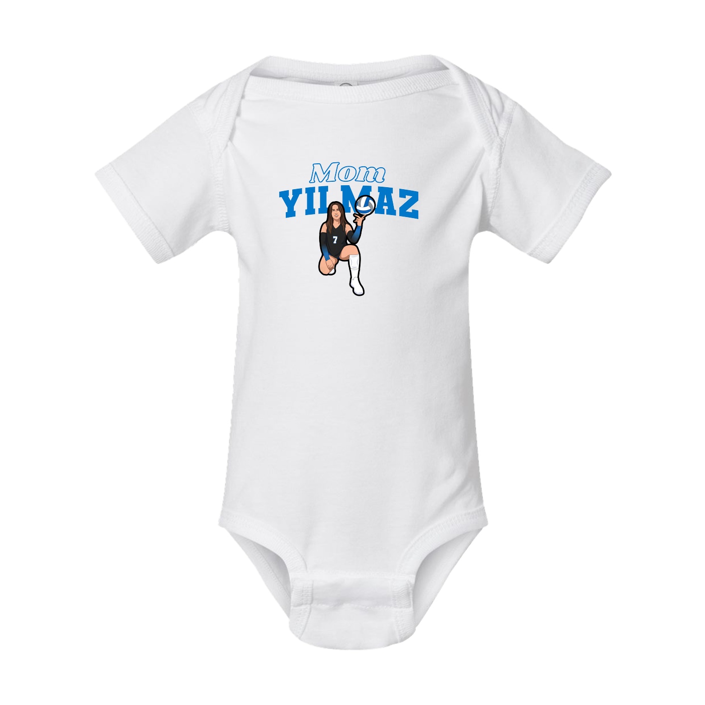 Baby Onesie — Mothers Day Block in White