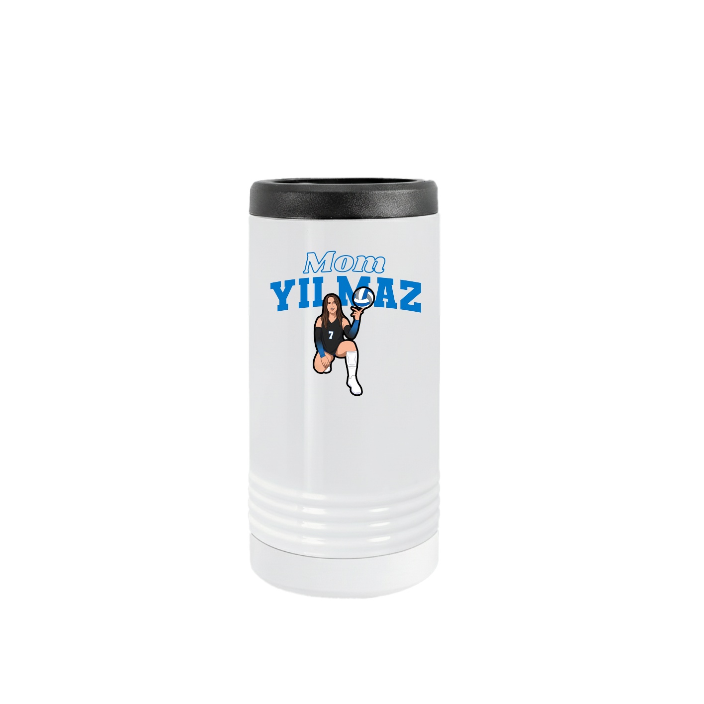 Slim Beverage Holder — Mothers Day Block in White