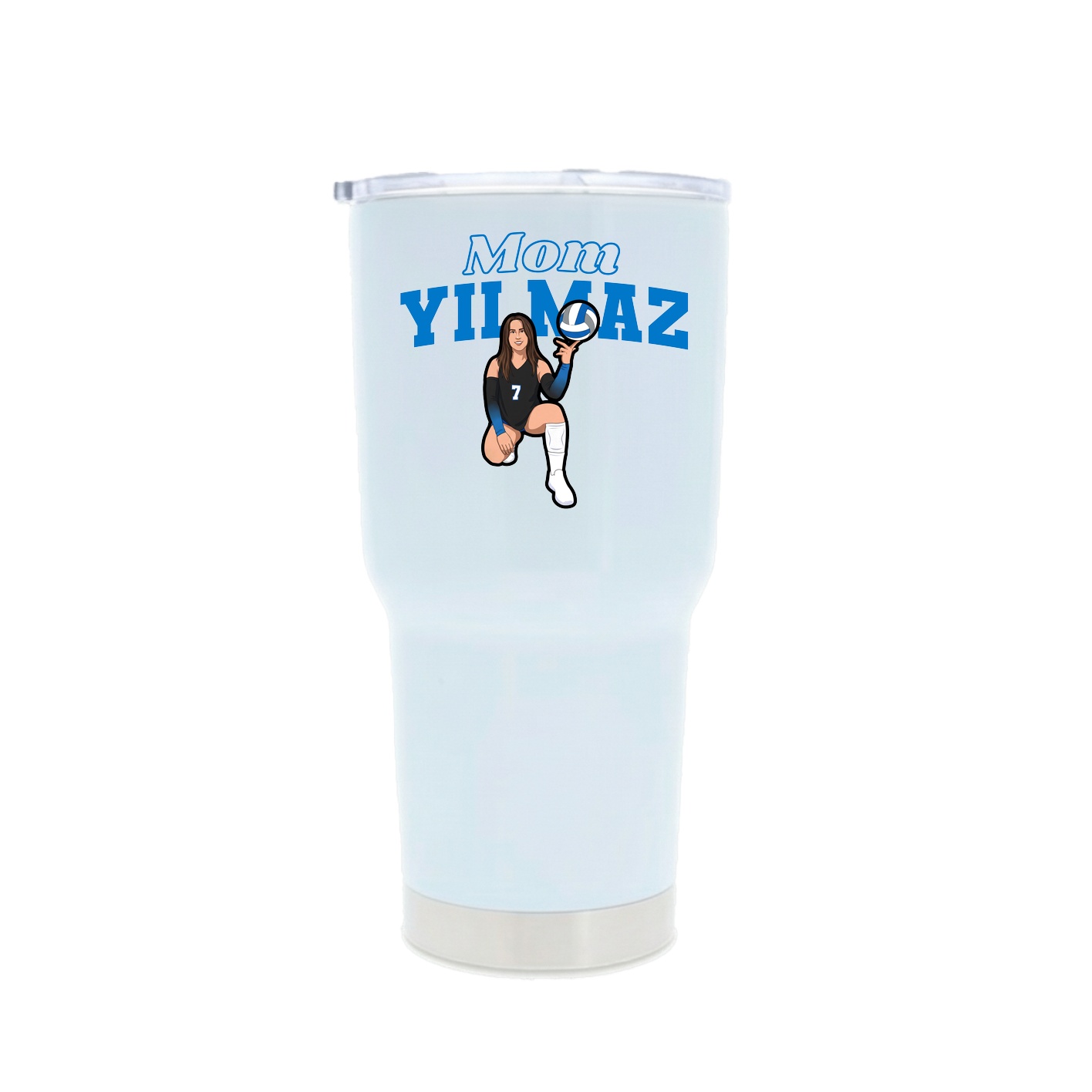 30oz Stainless Steel Tumbler — Mothers Day Block in White
