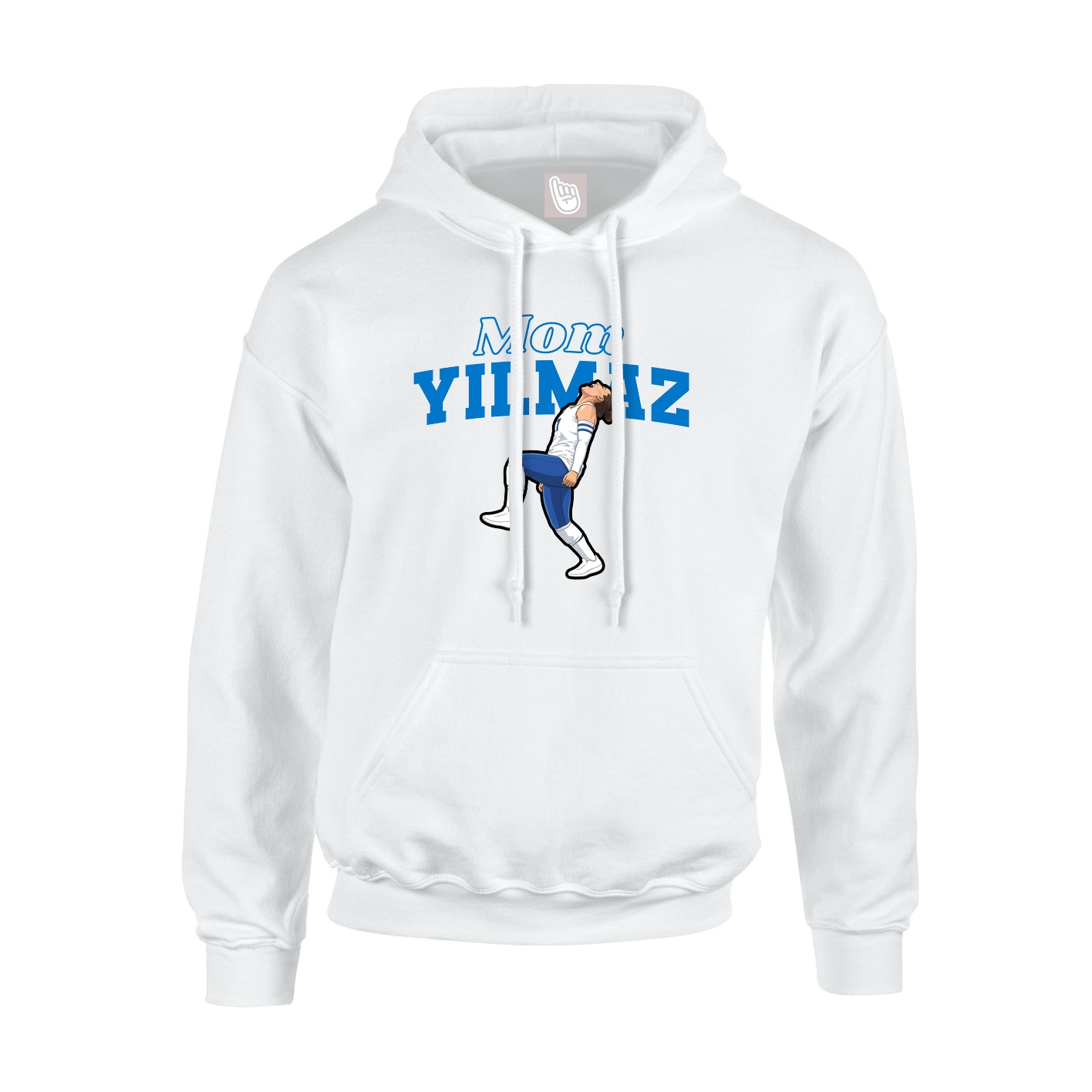 Youth Hoodie — Mothers Day Block in White