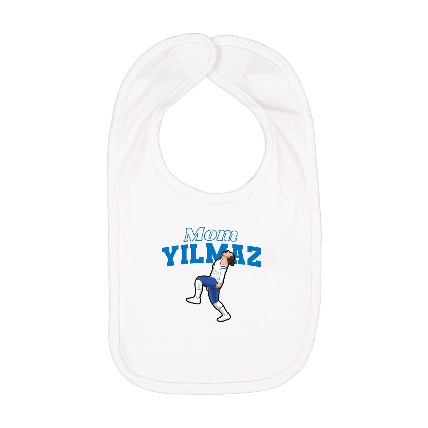 Infant Bib — Mothers Day Block in White