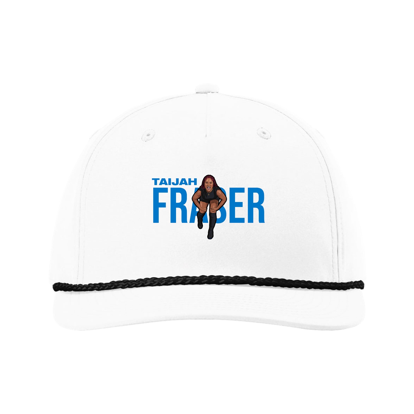 Five-Panel Classic Rope Cap — Player Name in White