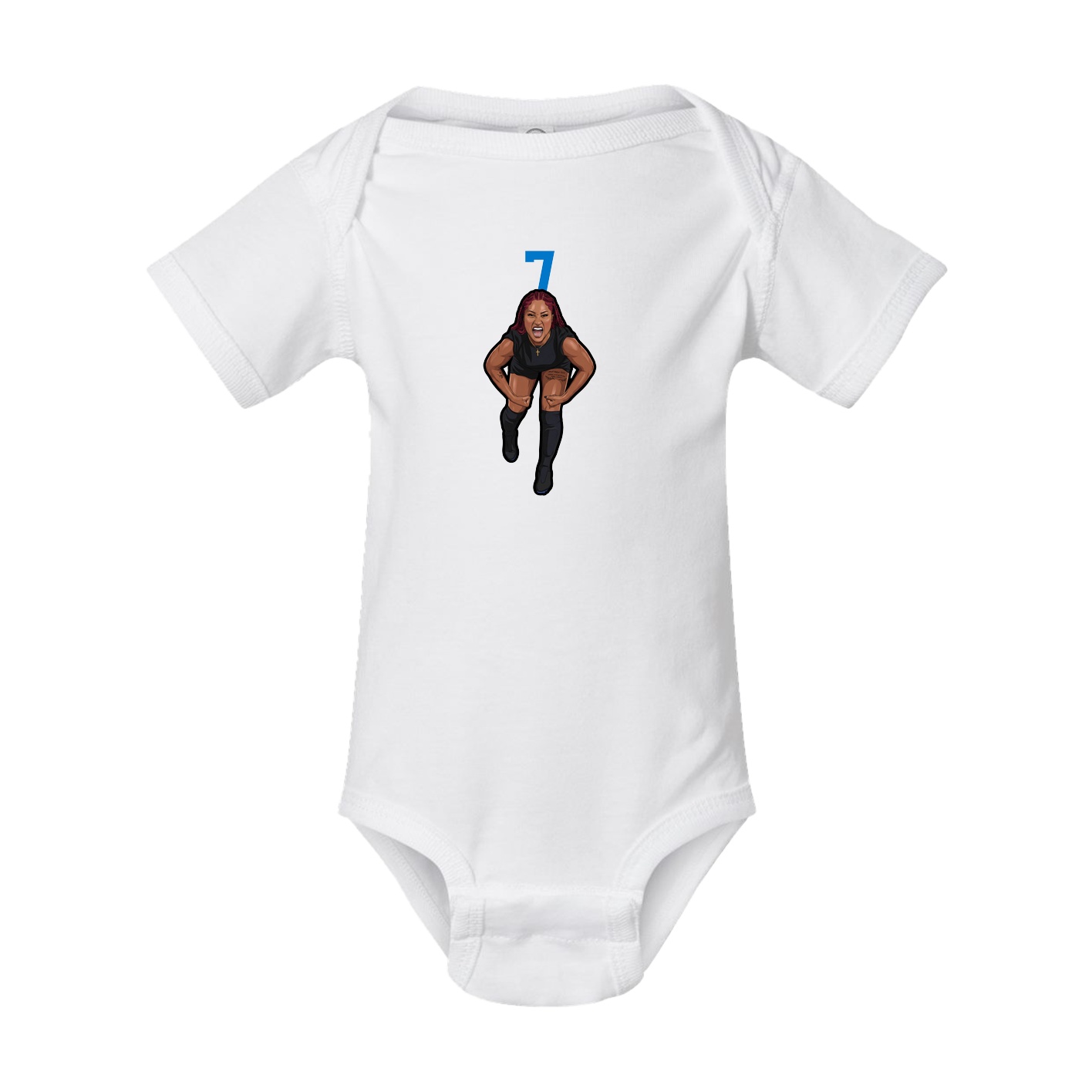 Baby Onesie — Number Top in White