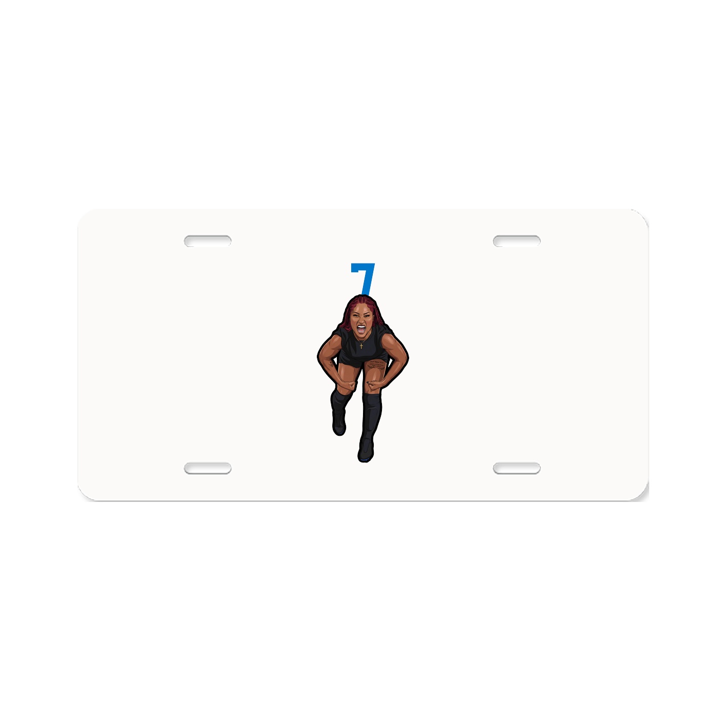 License Plate — Number Top in Classic