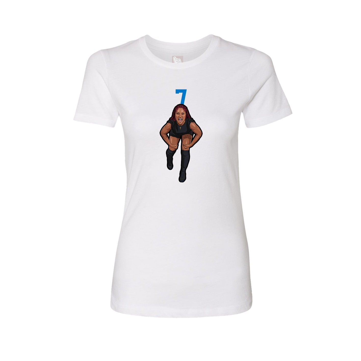 Womens Tee — Number Top in White