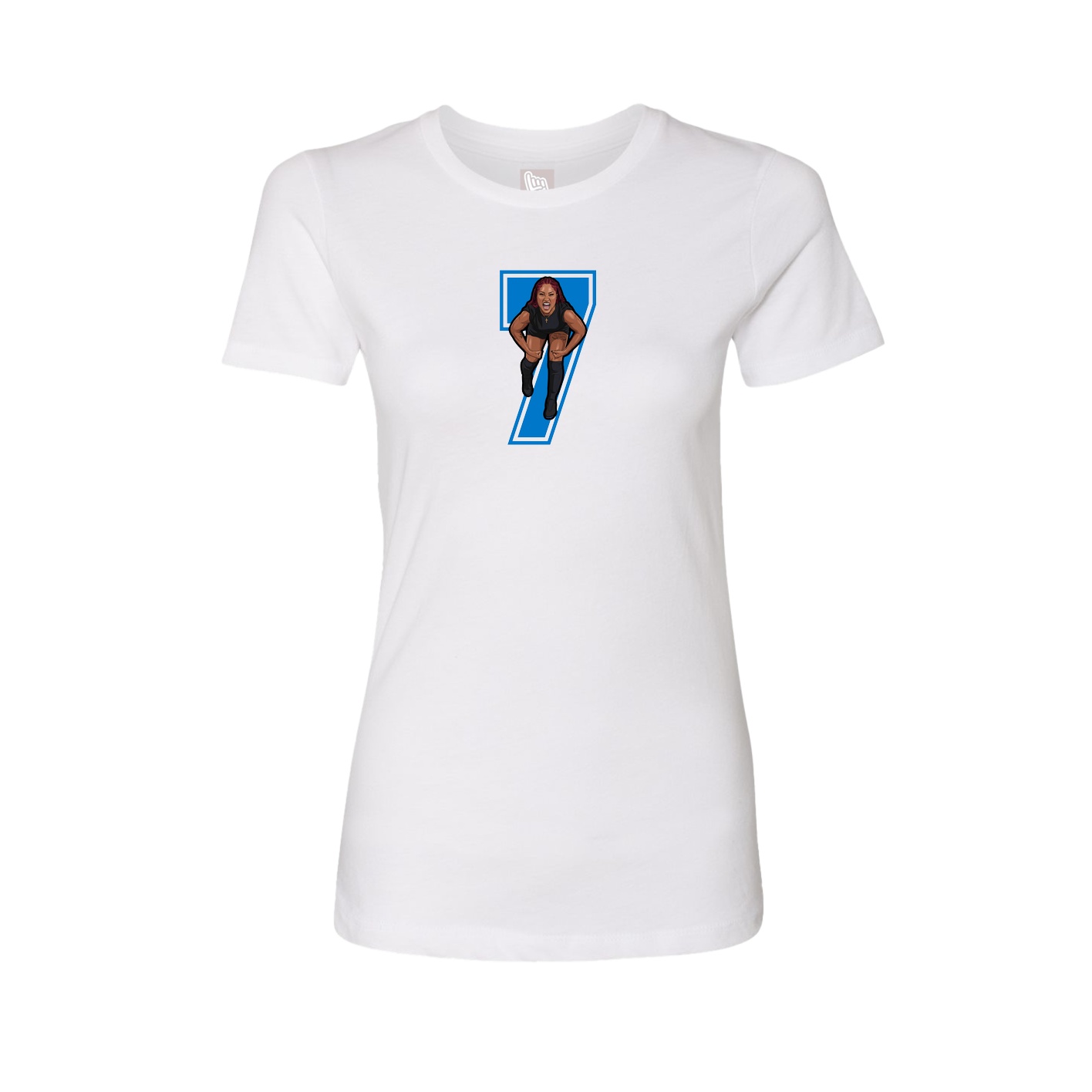 Womens Tee — Number in White