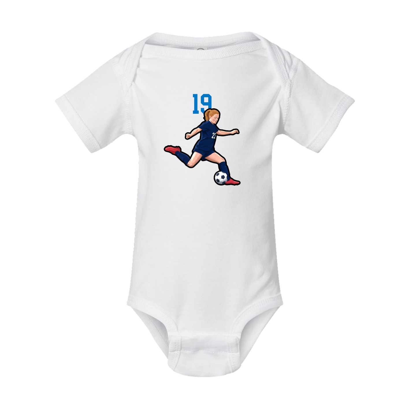 Baby Onesie — Number Top in White