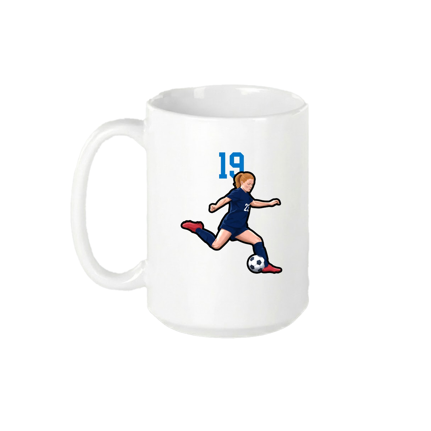 15oz Coffee Mug — Number Top in White