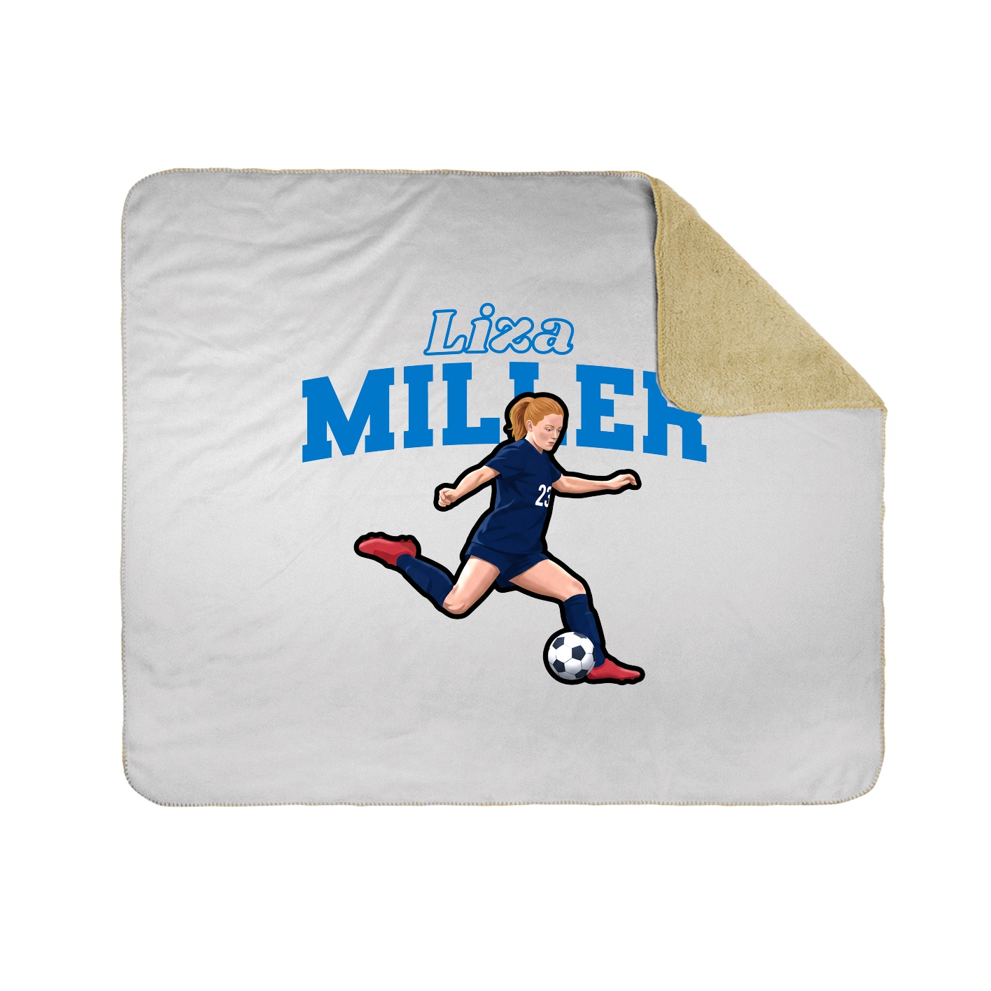 Throw Blanket — Name Arch in White