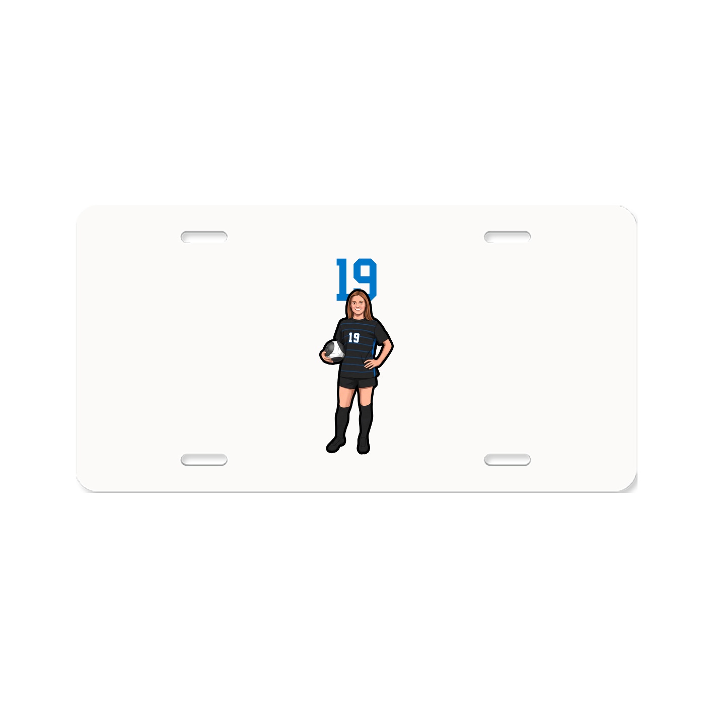 License Plate — Number Top in Classic